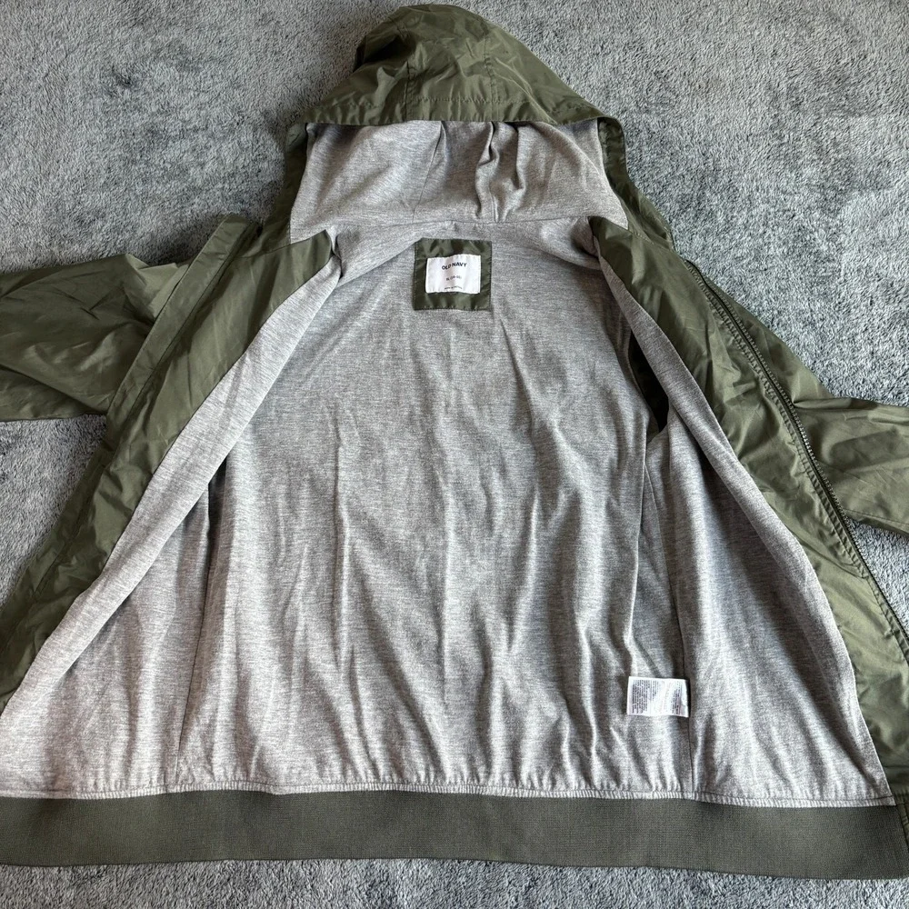 Old Navy Kids Green Hooded Lightweight Zip Up Jacket Size‎ XL 14 16
